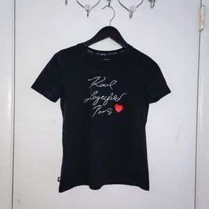 Karl Lagerfeld Rhinestone Tee w/ Patch